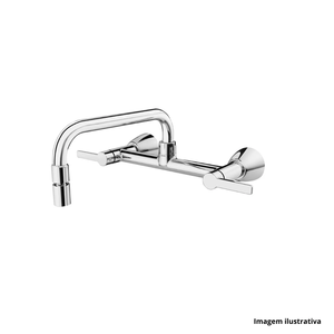 Misturador para cozinha parede gali - docol /ref.90008002006