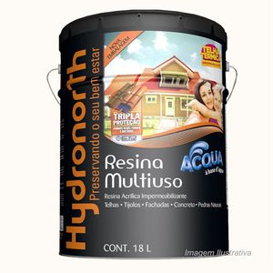 Resina acqua 18 lt cinza - hydronorth