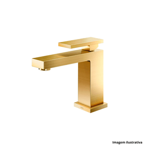 Torneira para banheiro new edge ouro escovado - docol /ref.90009250072