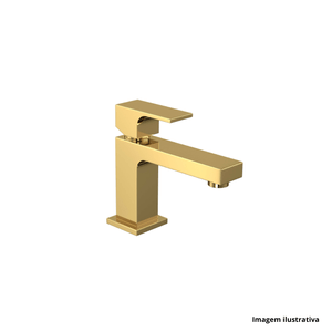 Monocomando bica baixa para lavatório mesa unic  gold - deca /ref.2875.gl90