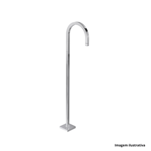 Torneira de piso tubo curva cromada - deca /ref.1199.c.tub.pso