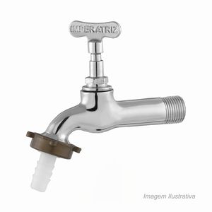 Torneira para jardim 1/2 bico 3/4 cromado longa - imperatriz