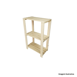 Estante ripada 75x60x28cm natural - settis /ref.0