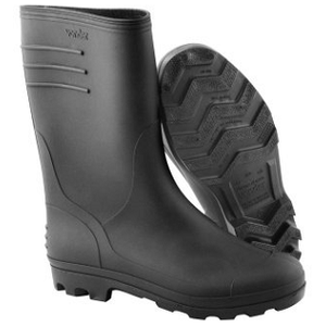 Bota de pvc preta com solado amarelo cano médio sem forro n°43 - vonder