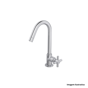 Torneira de mesa para lavatório izy cromado - deca