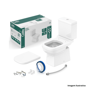 Kit de bacia sanitária com caixa acoplada elite branco - celite /ref.1747230010300