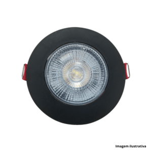 Spot sobrepor authentic redondo 6500k 5w preto /ref.865250576