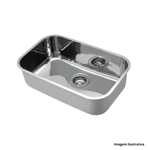 Cuba invicta polido 56x34x15cm inox docol /ref:1705704.