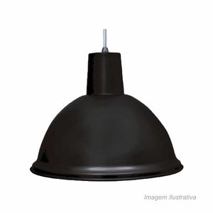 Pendente design td820 para lâmpada e27 preto - taschibra