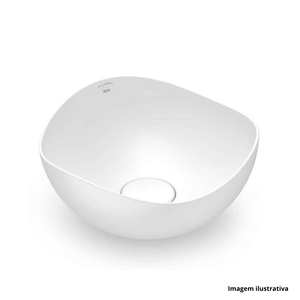 Cuba de apoio ruy ohtake 37,5x37,5cm branco - roca /ref.a327a15000