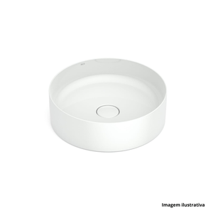 Cuba de apoio p2 redondo polido platinum 13x39cm branco incepa /ref. 1450980017100
