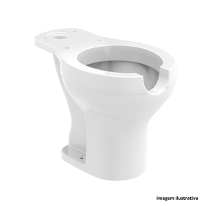 Bacia para caixa acoplada c/ abertura polida acesso 38,4x43cm branco celite /ref. 1313590010300