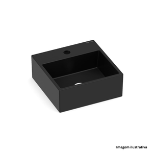 Cuba de apoio qc soft com mesa matte black incepa /ref:1850680083108.