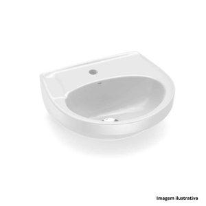Lavatório para coluna polido zip 47x43cm branco incepa /ref. 1460070011100
