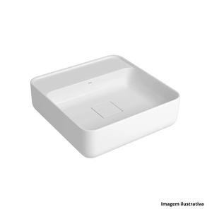 Cuba de apoio quadrada c/ mesa fosco slim 13,5x40cm branco - deca /ref. l.11040.m.17