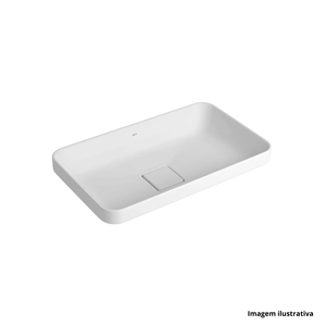 Cuba sobrepor retangular 50cm branco deca /ref:l.23050.17.