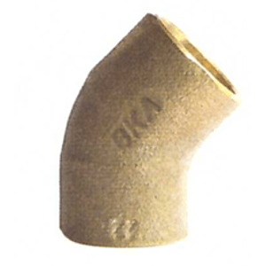 Joelho de cobre latão 45° 22mm - universo conexões