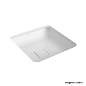 Cuba quadrada de embutir 40cm sem mesa branco deca louças /ref: l.31040.17.