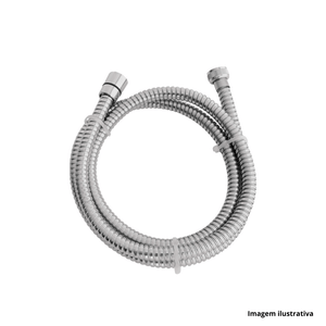 Flexivel inox corrugado cromado para duchas 1,80m blukit /ref.210914-41