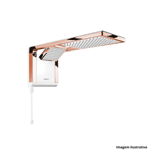 Chuveiro elétrico acqua duo ultra 220v branco/rose gold lorenzetti /ref.7510124