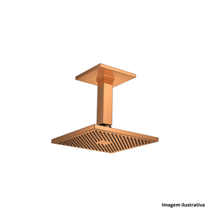 Chuveiro com tubo de teto quadrado red gold - deca /ref.1992.gl.tet.rd
