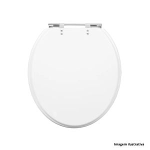 Assento sanitário convencional em poliéster branco - tomdo /ref.2238[1312]