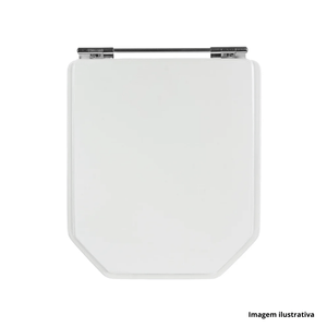 Assento sanitário atrium em mdf laqueado branco - tomdo /ref.876