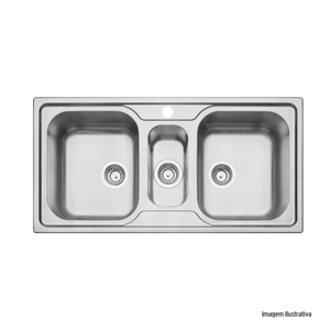 Cuba inox de sobrepor marea 100x50 acetinado tramontina /ref:93830123.