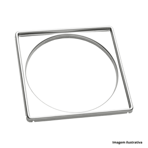Porta grelha quadrada caixa sifonada 150mm aço inox blukit /ref:292106.