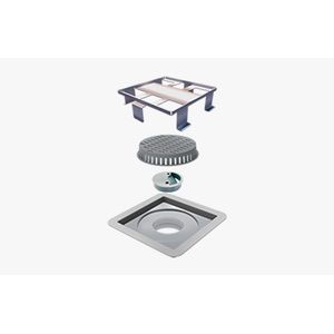 Ralo linear square com tampa oculta 10x10cm - ralo linear