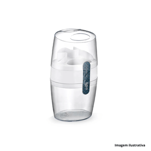 Porta escova e pasta com tampa belle branco - arthi /ref.1914