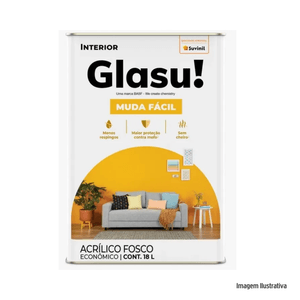 Tinta Acrílica Fosco Econômica Muda Fácil 18LT Areia - GLASU / Ref. 53426635