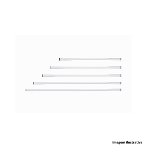 Varão para cortina de box de alumínio 150 a 163cm branco astra / ref. vce150a