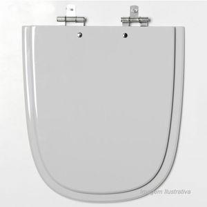 Assento sanitário ibiza em mdf laqueado cinza platina - tomdo