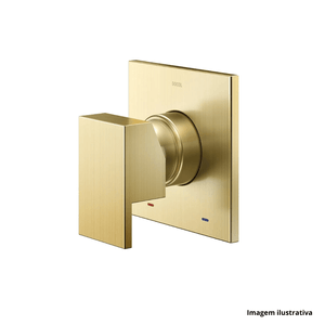 Acabamento monocomando para chuveiro new edge/minima ouro escovado docol /ref:926072.