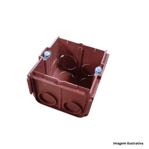 Caixa de embutir 2x2  batibox vermelho pial legrand /ref:80151.