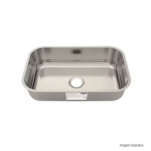 Cuba em aço inox de embutir basic 56x34 polido tramontina / ref.94085556