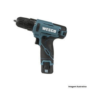 Furadeira e parafusadeira 12v 3/8 bateria bivolt - wesco /ref.ws2556