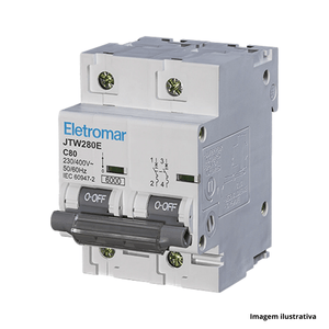 Disjuntor din jtw 280e 2x80 6ka - eletromar /ref.e89012