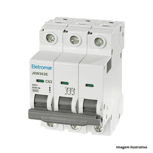 Disjuntor din j6w 363e 3x63 6ka - eletromar /ref.e89984