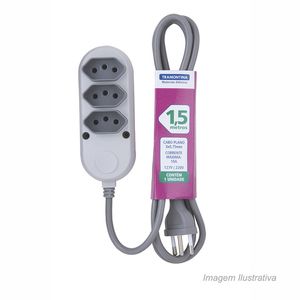 Extensão elétrica com 3 tomadas 10a 1,5mt - tramontina