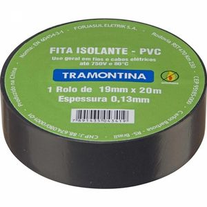 Fita isolante 19mmx10mx0,13mm verde - tramontina