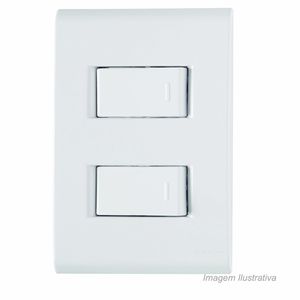 Conjunto com 2 interruptores liz 10a branco - tramontina