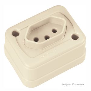 Tomada de sobrepor 2p 10a - tramontina