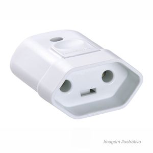 Plugue fêmea 2p 20a branco - tramontina