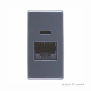 Módulo com 1 tomada para telefone rj45 grafite - tramontina