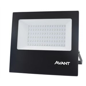 Refletor de led slim 100w preto 6500k branco - avant