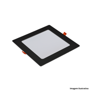 Painel led pop quadrado de embutir 24w 6500k preto - avant /ref.903061379