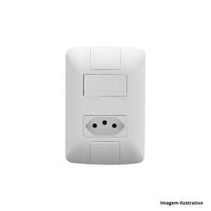 Conjunto com 1 interruptor e 1 tomada aria 20a branco 2x4 - tramontina