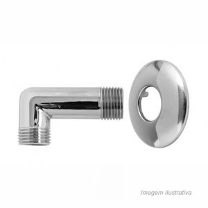 Joelho de 90º para instalação de águas e gás cromado - blukit